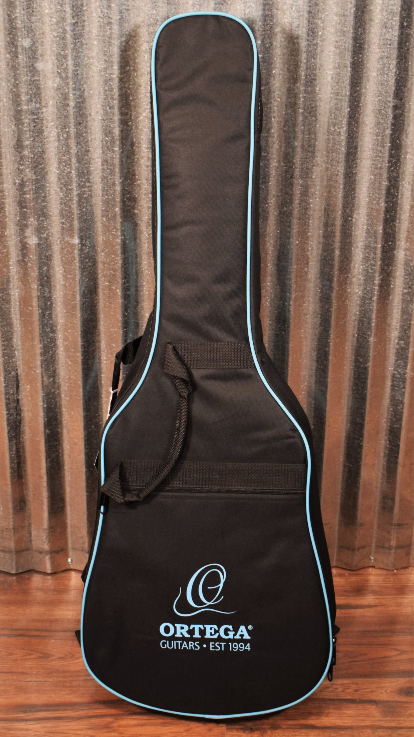Ortega RGA-SKY Gaucho Nylon String Parlor Guitar Sky Blue Guitar & Bag #0094