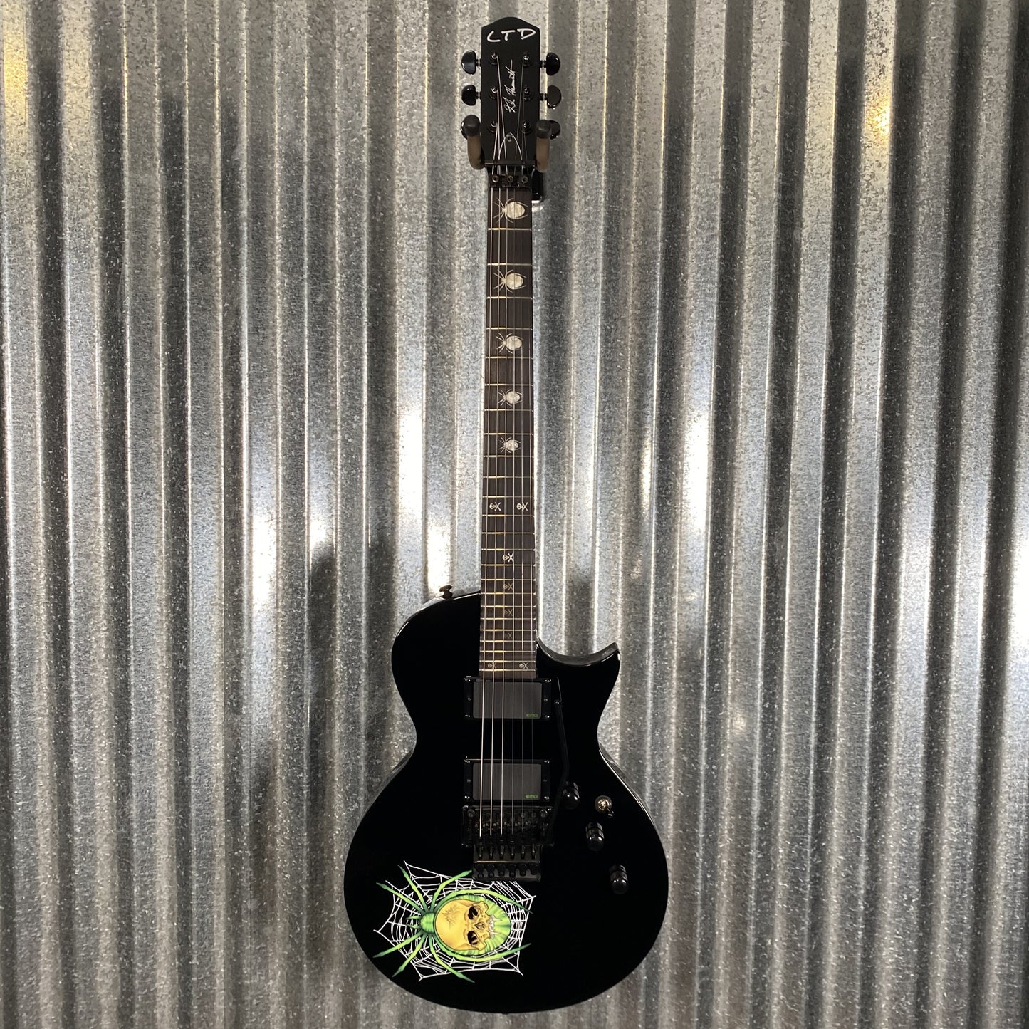 ESP LTD KH-3 30th Anniversary Spider Kirk Hammett Black EMG Guitar & Case #0866 Used