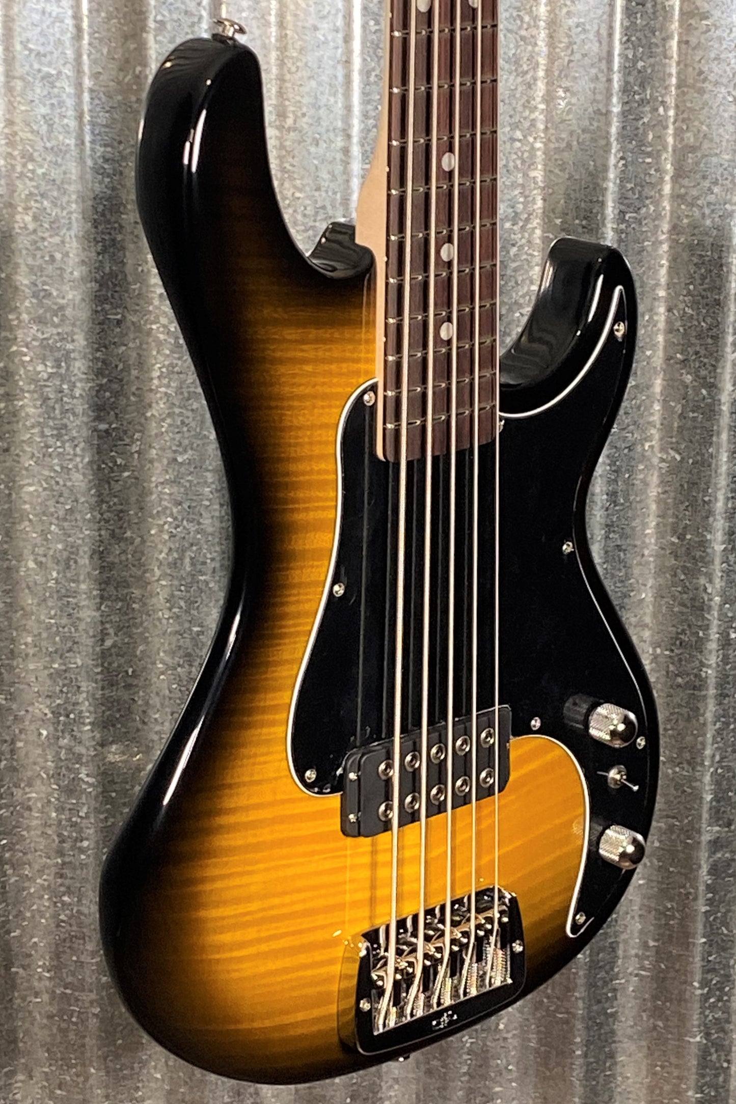 G&L USA Kiloton 5 String Bass Flame Top 2 Tone Sunburst & Case #7357