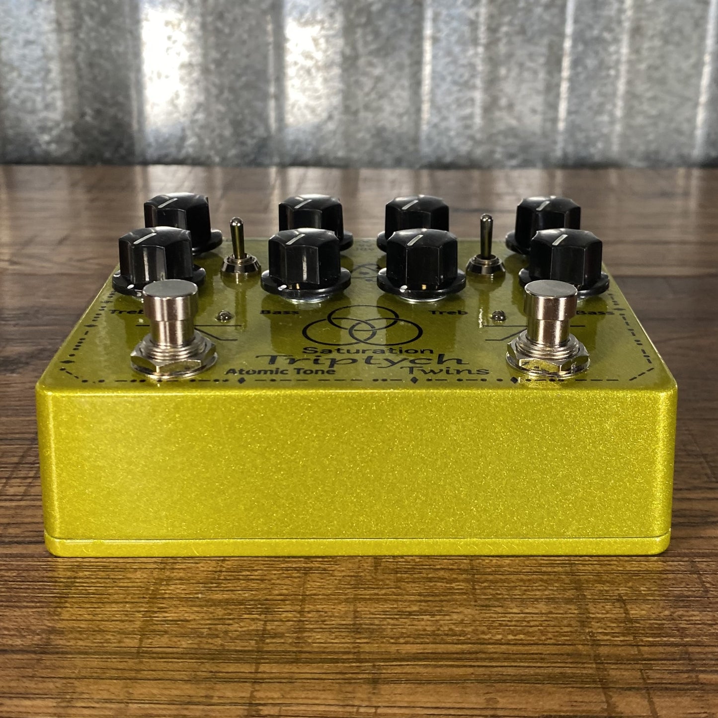 Atomic Tone Saturation Triptych Twin Pedal Standard Overdrive Fuzz Distortion Guitar Effect Pedal Used