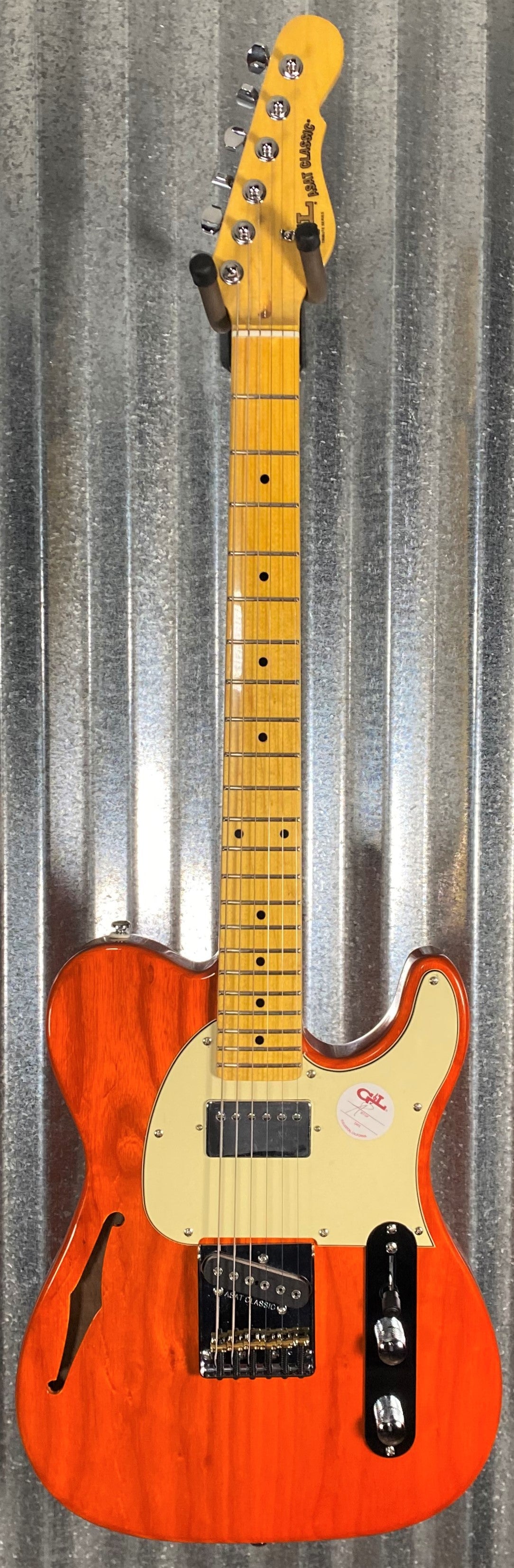 G&L Tribute ASAT Classic Bluesboy Semi Hollow Clear Orange Guitar #3939 Used