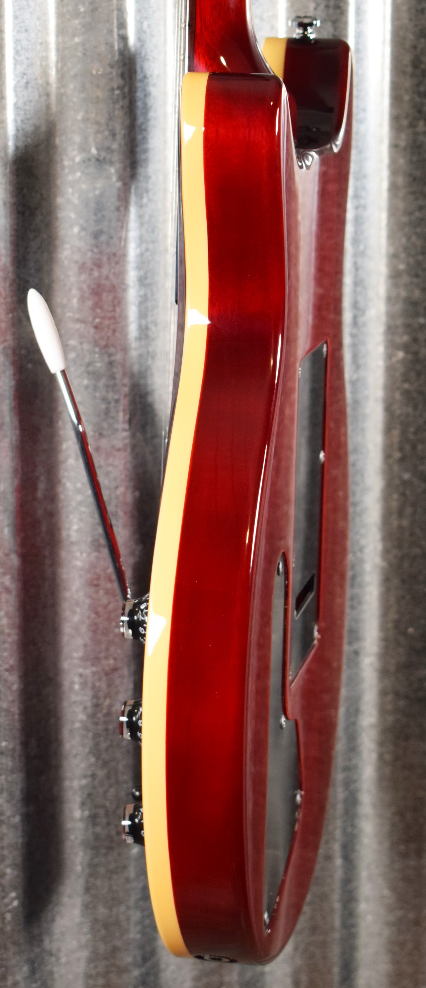 Hamer Archtop Flame Dark Cherry Wilkinson Tremolo Electric Guitar SATFW-DCB #0736