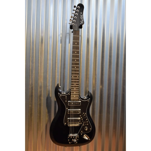 Hagstrom Guitars RetroScape Series H-III H3-BLK Gloss Black Guitar & Case #345