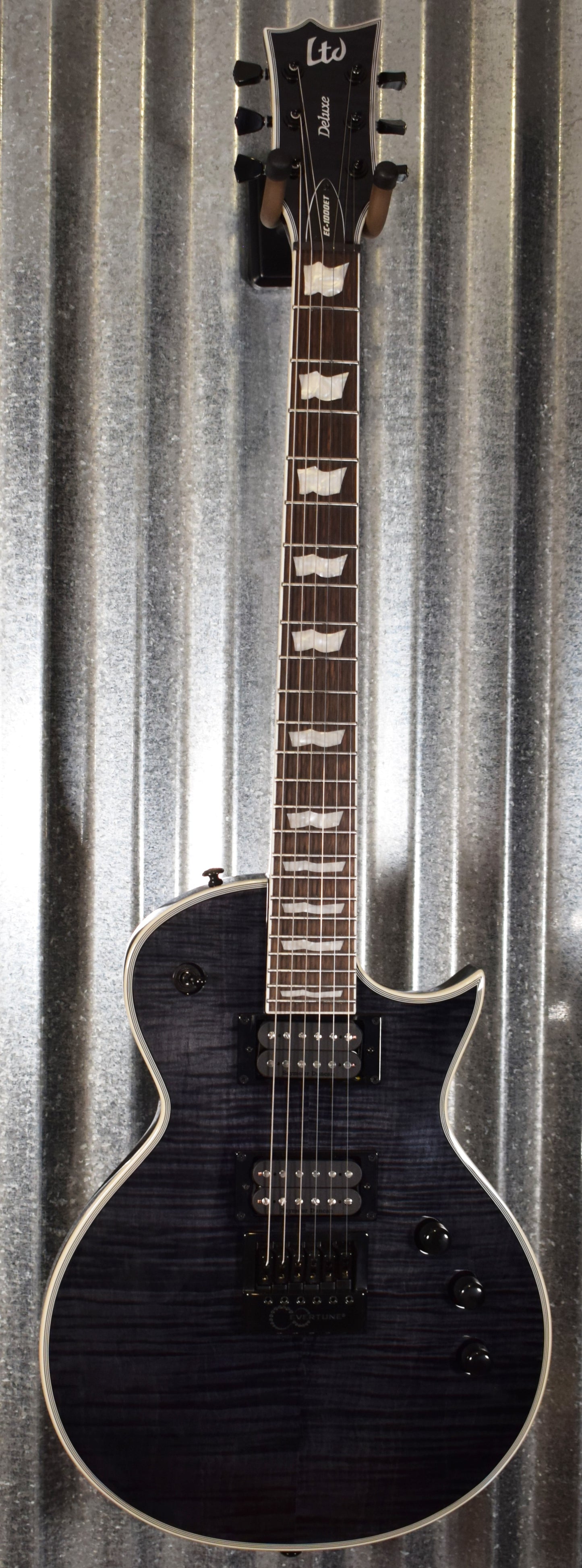 ESP LTD EC-1000 Evertune Flame Maple See Thru Black LEC1000ETFMSTBLK #0517
