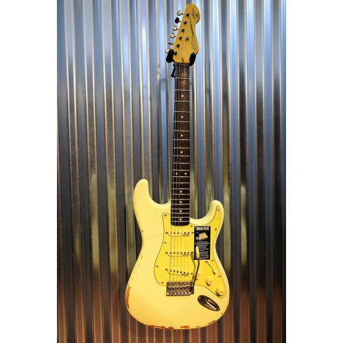 Vintage Guitars Icon V6MRTBG Thomas Blug Signature Vintage White Guitar & Case #6