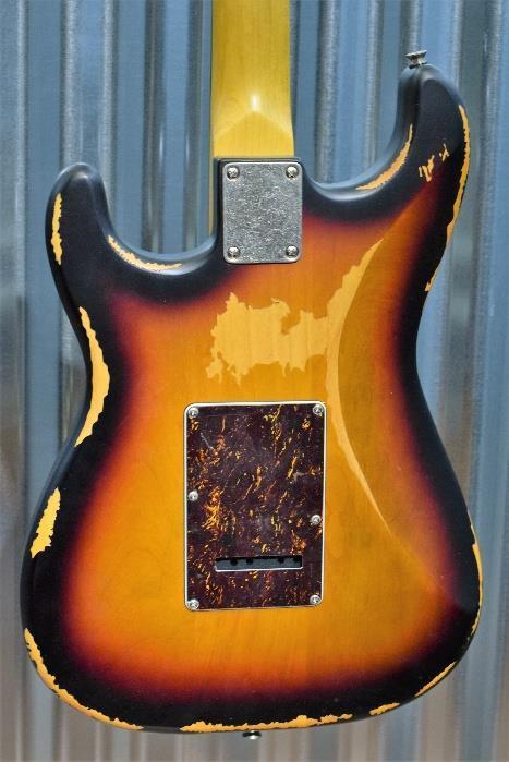 Vintage Icon V6HMRSB HSS Relic Sunburst Distressed Wilkinson Guitar & Case #326