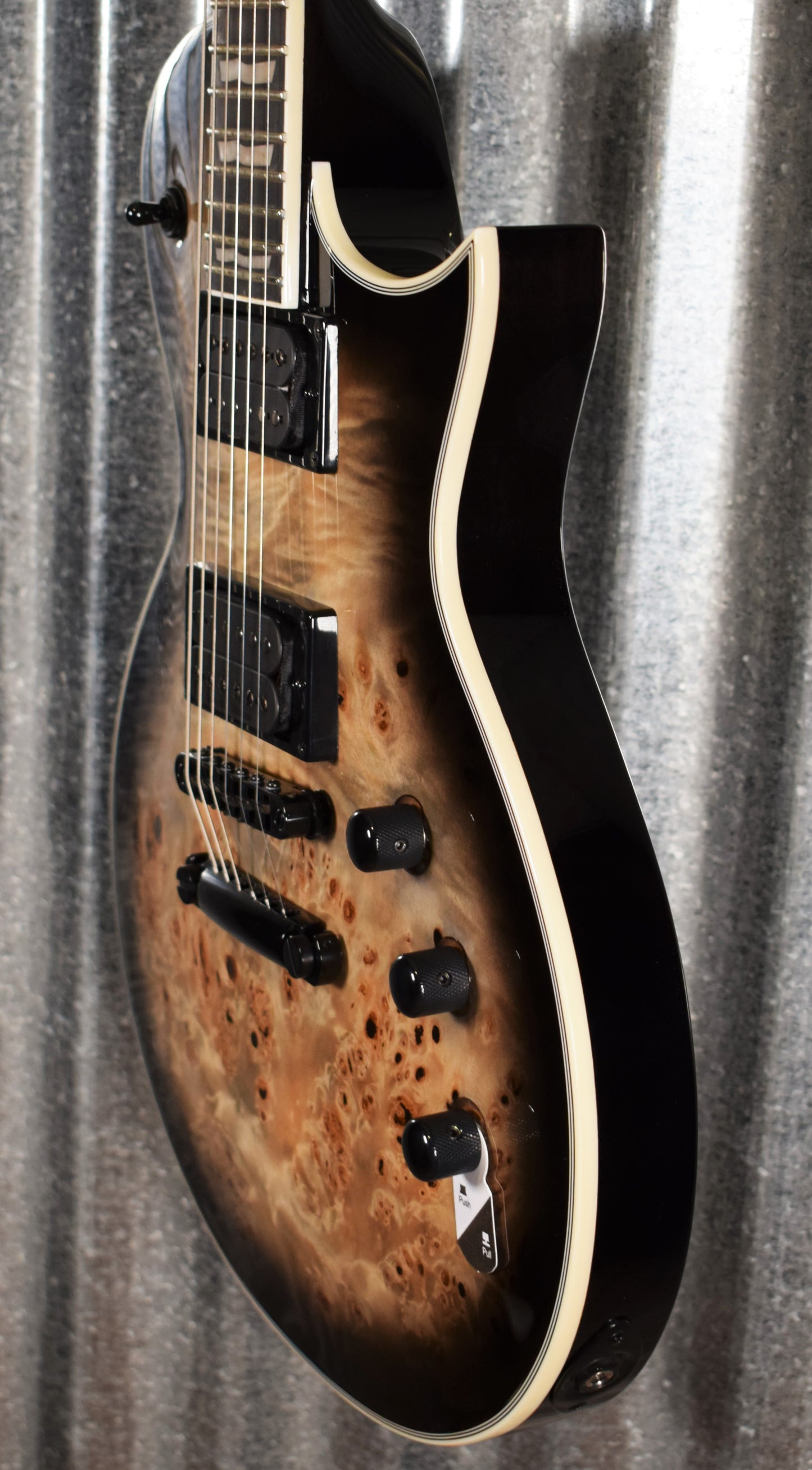 ESP LTD EC-1000 Black Natural Burst Seymour Duncan Guitar EC1000BPBLKNB #2096 Demo