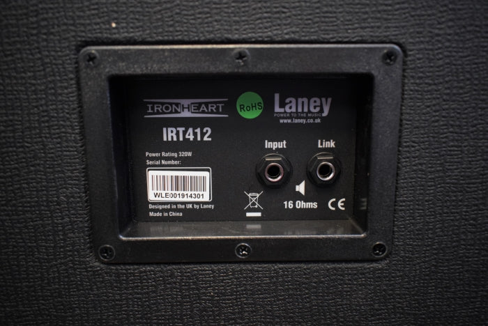 Laney Ironheart IRT412 4x12" 160 Watts Straight Guitar Amplifier Speaker Cabinet Demo