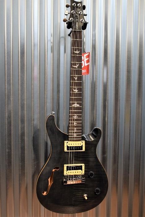 PRS Paul Reed Smith SE Custom 22 Semi-Hollow Flame Grey Black & Gig Bag #3730