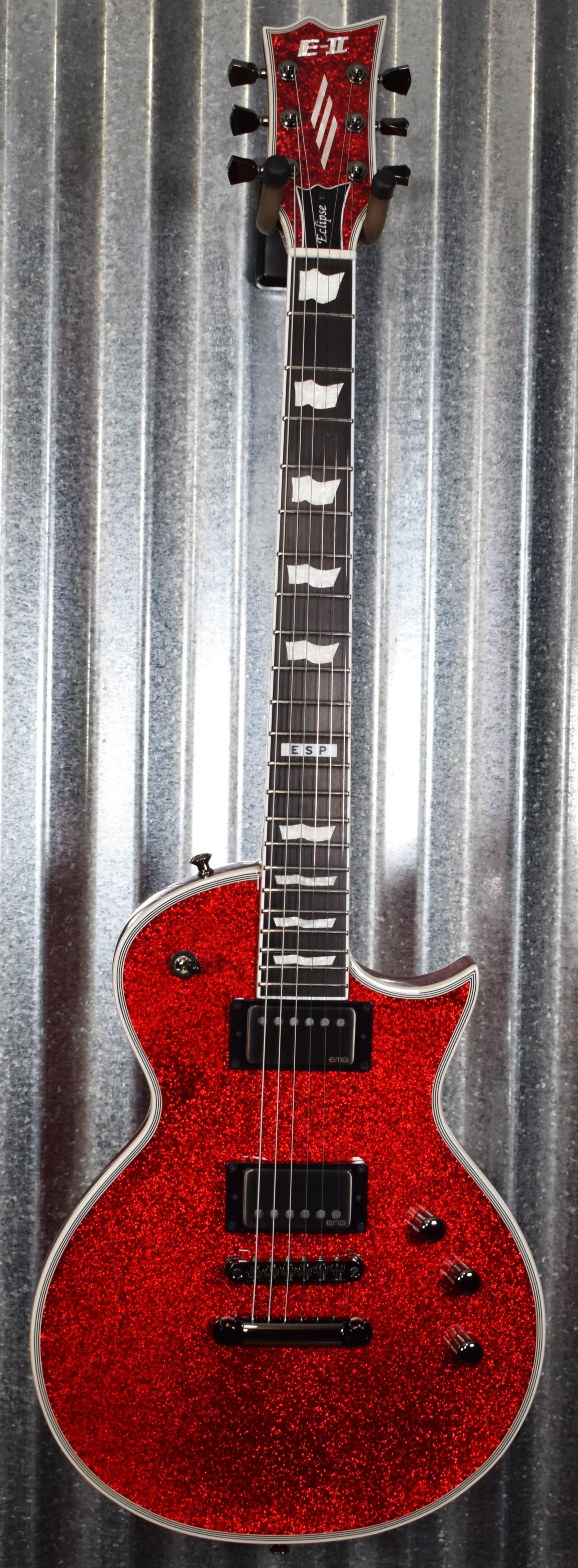ESP E-II Eclipse DB Red Sparkle EMG Guitar & Case EIIECDBRSP Japan #ES6517193