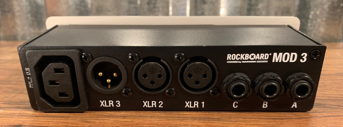 Warwick Rockboard MOD 3 White TRS XLR Vocal Guitar Effect Pedalboard Patchbay Module