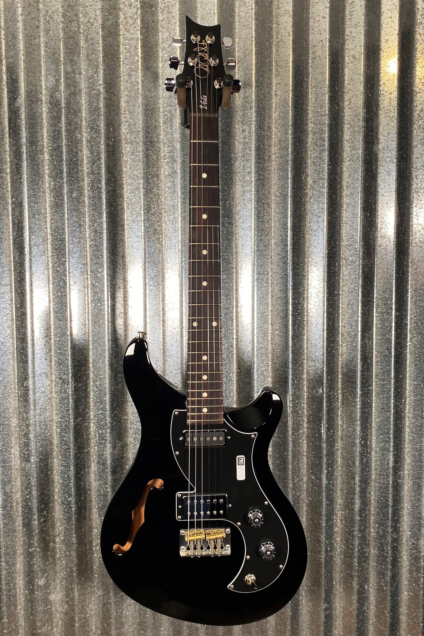 PRS Paul Reed Smith USA S2 Vela Semi Hollow Black Guitar & Bag #4294