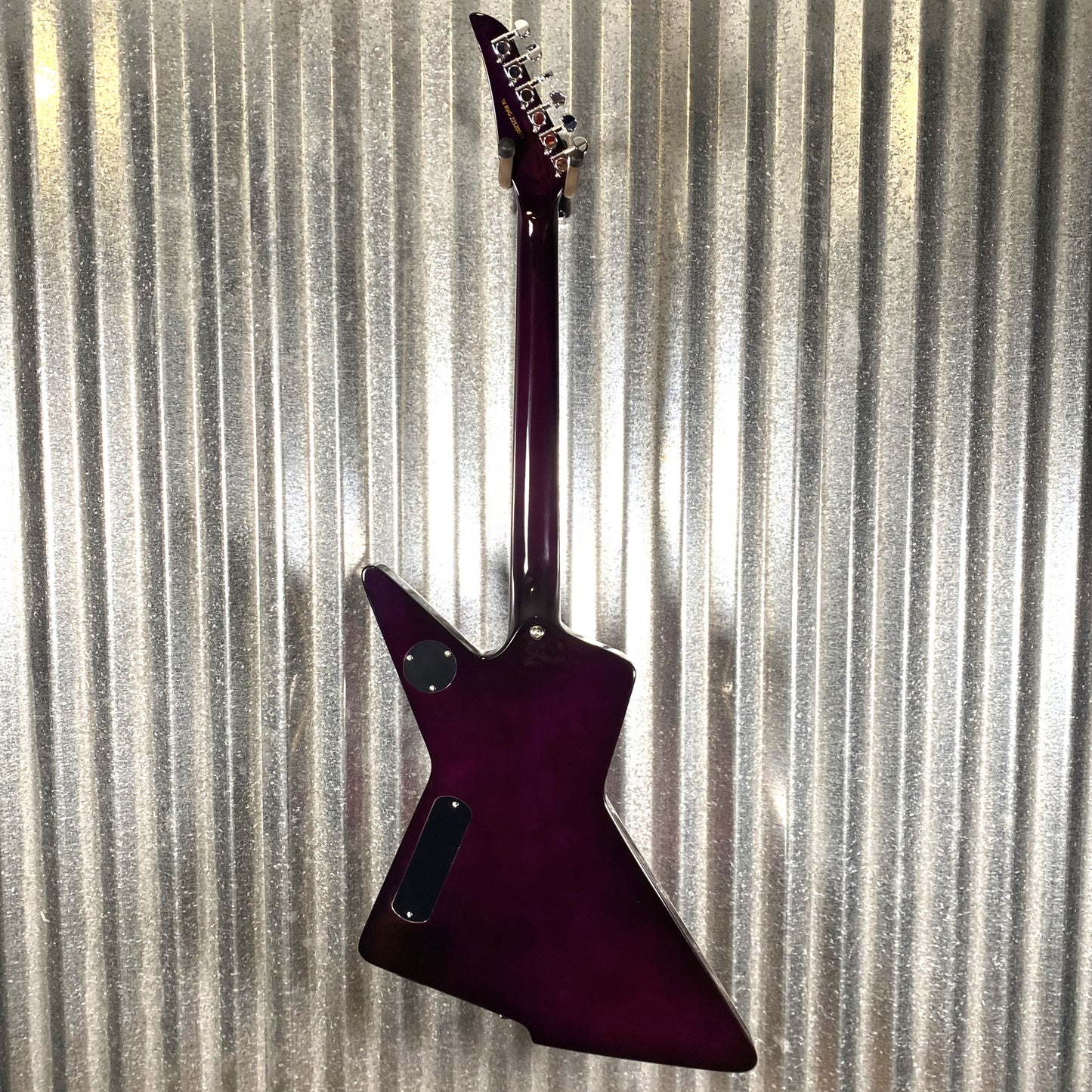 Westcreek Revenge Explorer Flame Transparent Purple Burst Guitar #0073 Used