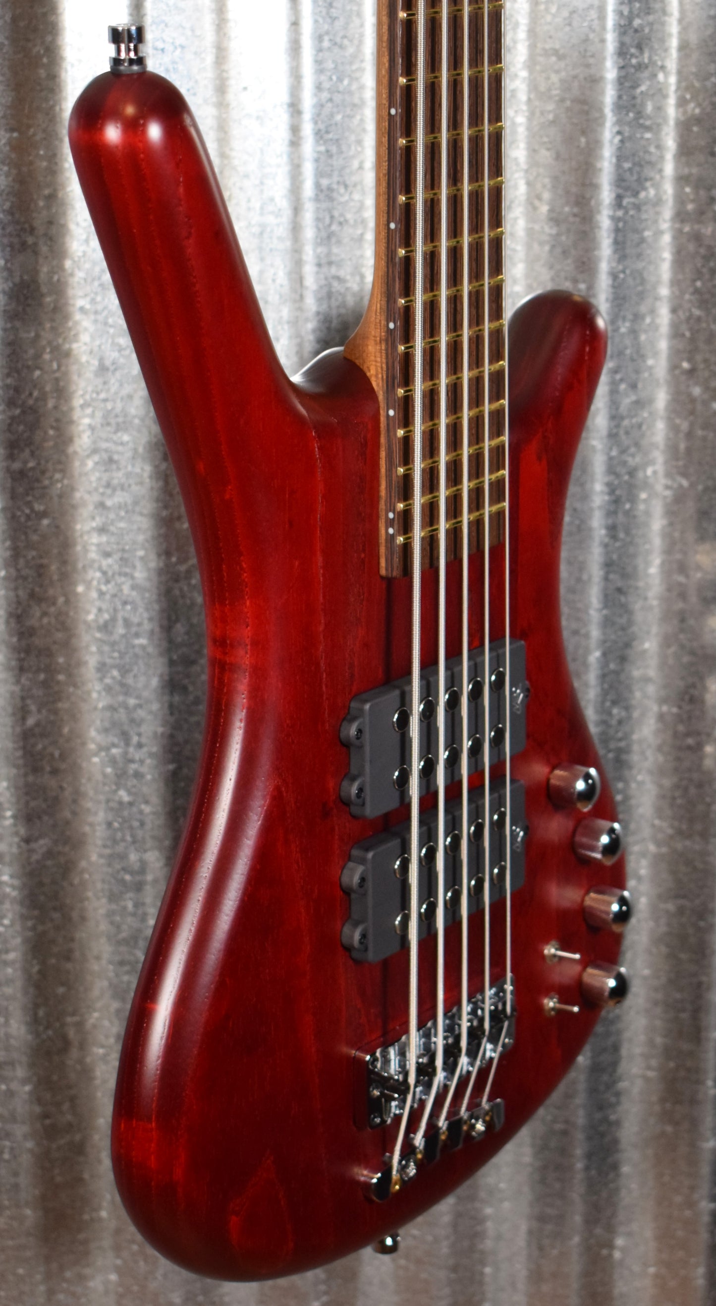 Warwick German Pro Series Corvette $$ 5 String Active Bass Burgundy & Bag #7421