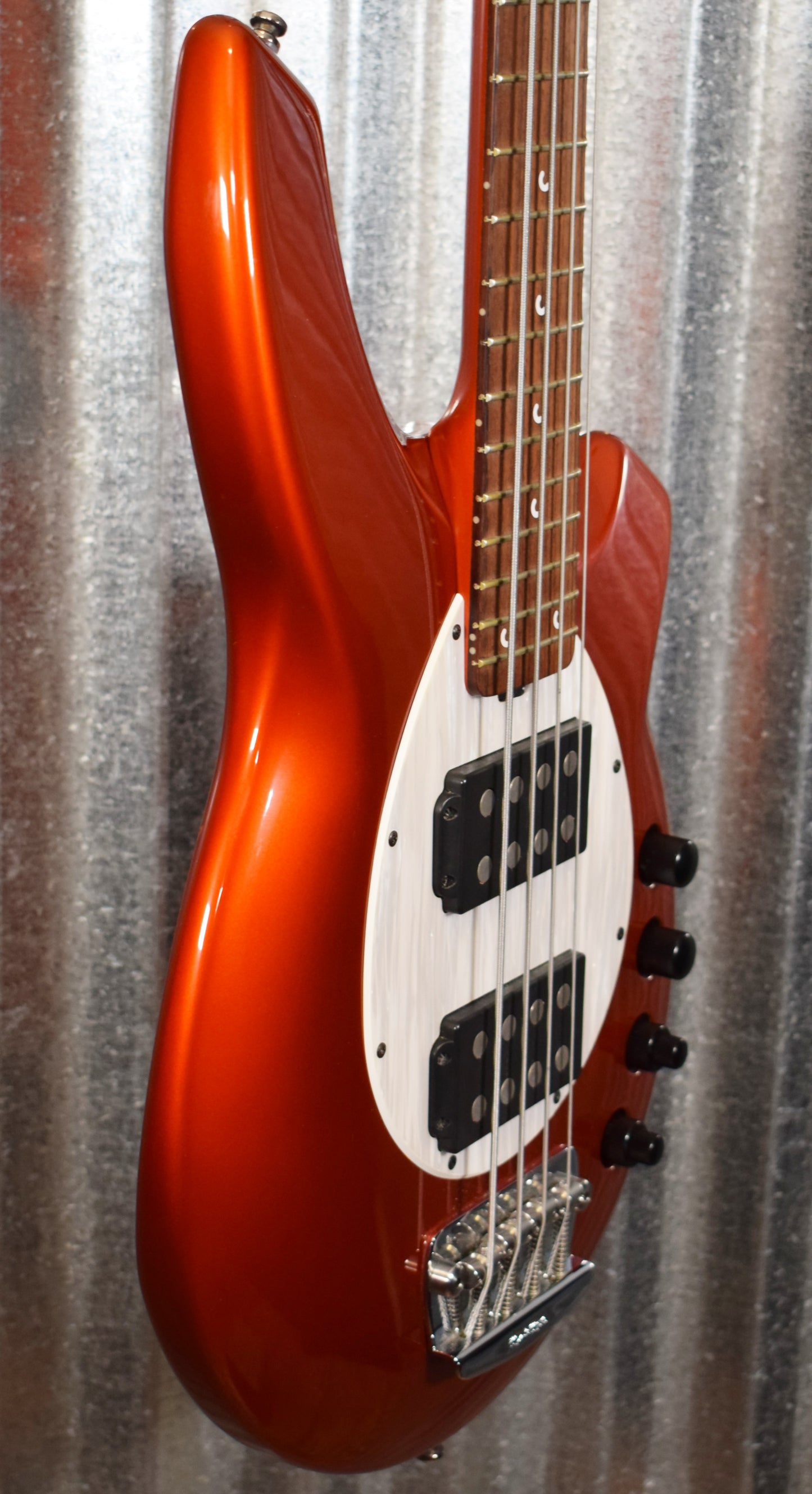 Ernie Ball Music Man 2003 Bongo HH 4 String Active Bass Lava Pearl & Case #F08386 Used