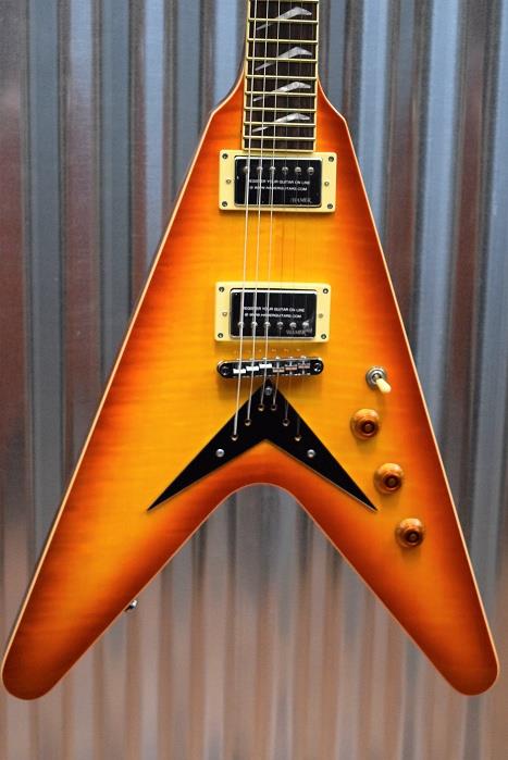 Hamer Vector Mahogany Flying V Cherry Sunburst Electric Guitar & Hard Case #314