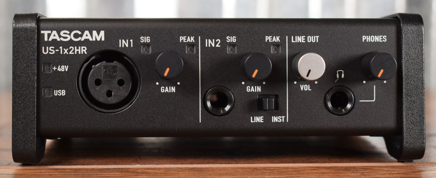 Tascam US-1X2HR 1x2 USB Audio Recording Interface