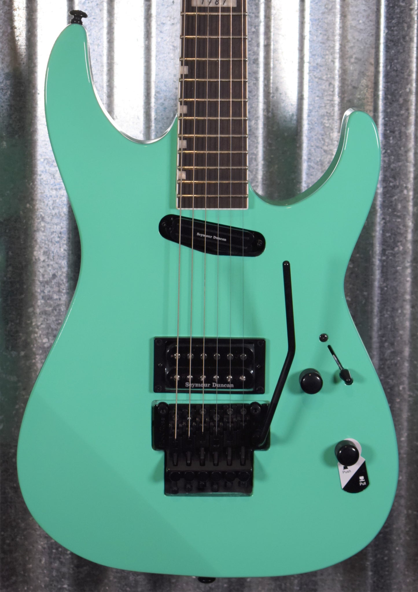ESP LTD Mirage Deluxe '87 Turquoise Guitar & Case LMIRAGEDX87TURQ #0156