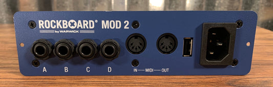 Warwick Rockboard MOD 2 Blue TRS Midi USB Guitar Effect Pedalboard Patchbay Module