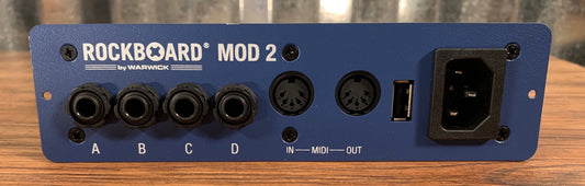 Warwick Rockboard MOD 2 Blue TRS Midi USB Guitar Effect Pedalboard Patchbay Module