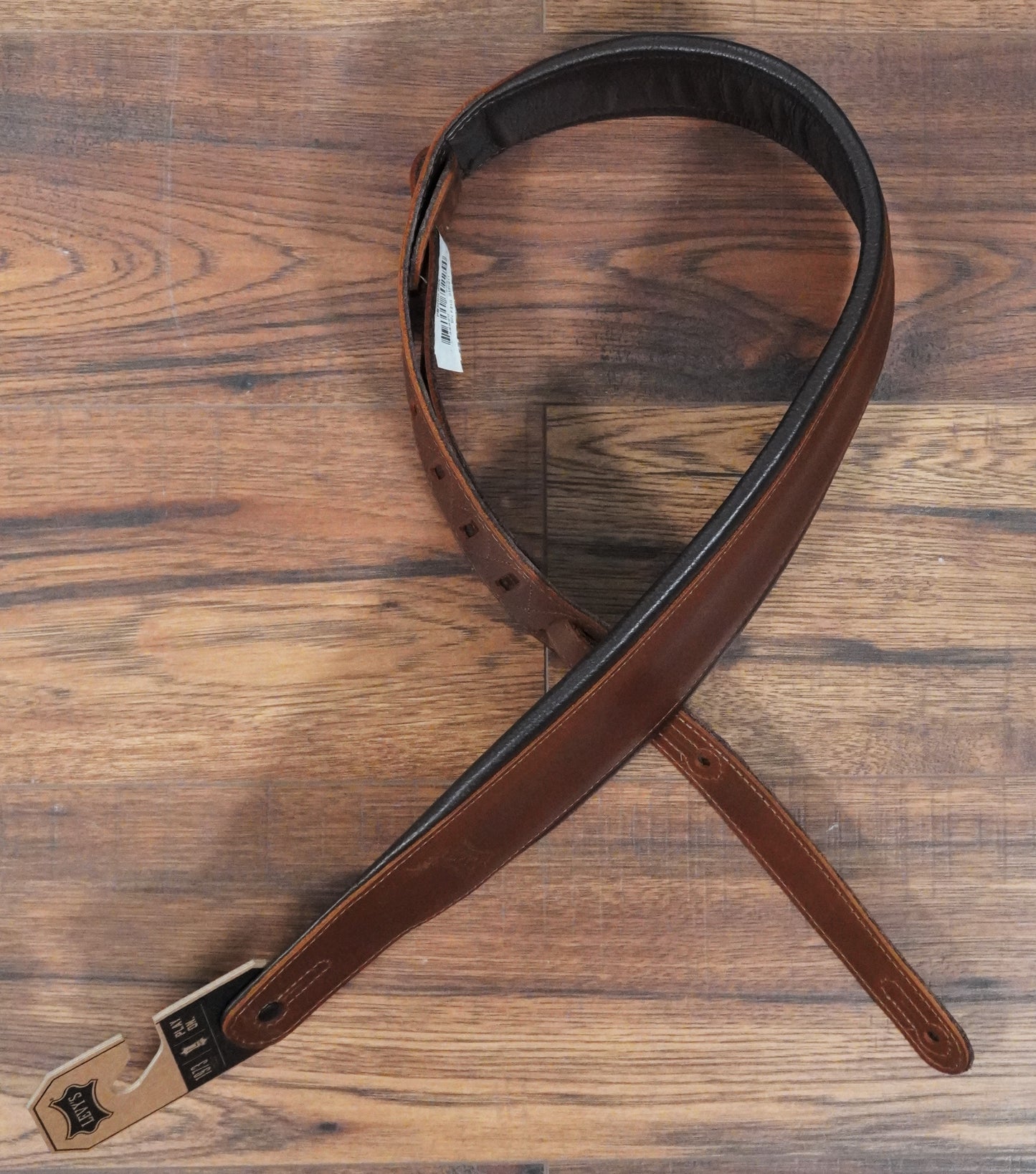 Levy's PM32BH-BRN 3.25” Butter Leather Guitar Bass Strap Brown