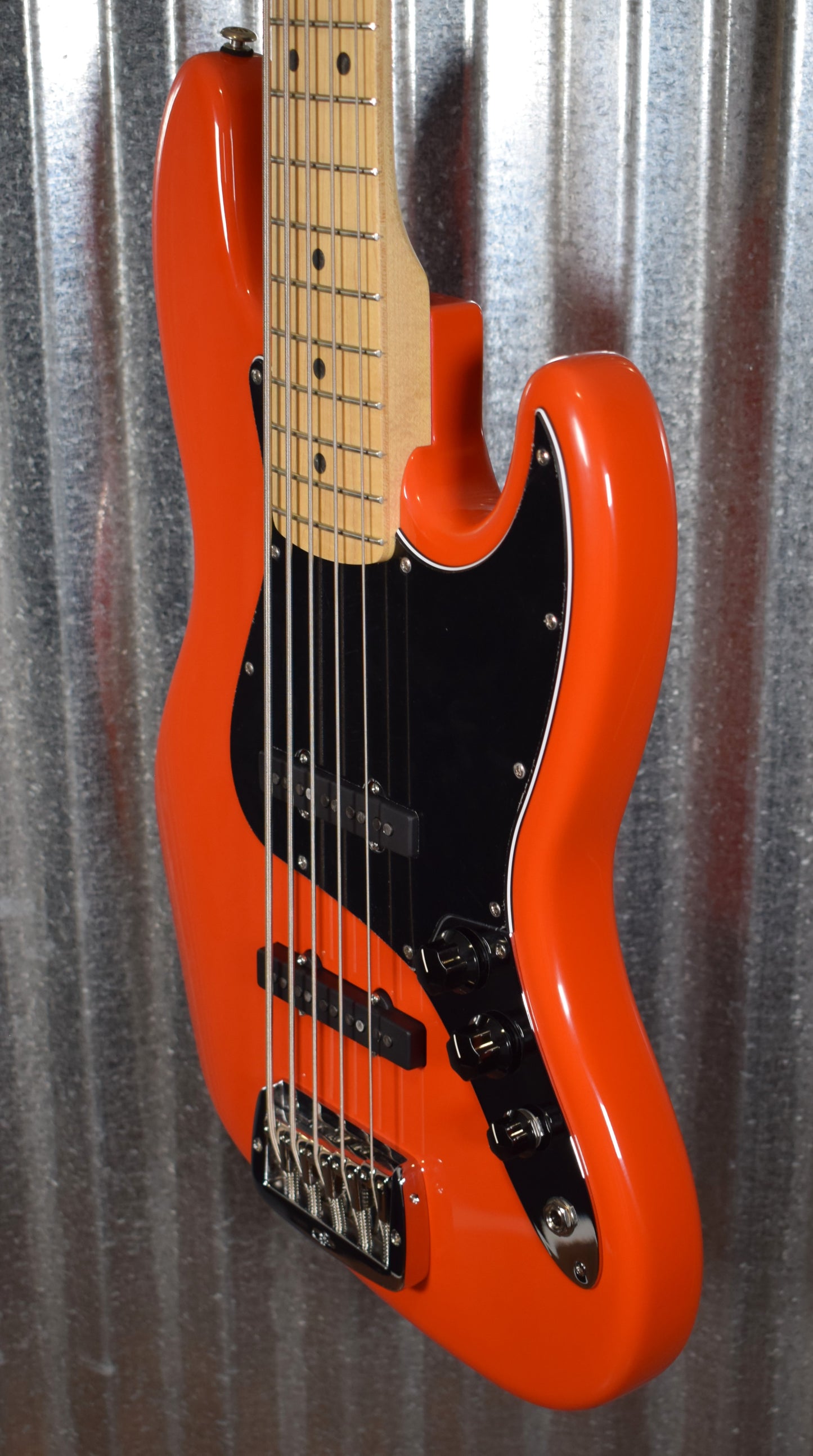 G&L USA JB-5 Hugger Orange 5 String Jazz Bass Maple Satin Neck & Case #6031
