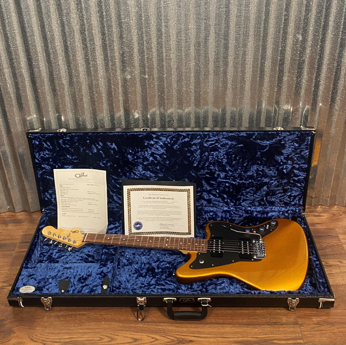 G&L USA CLF Research Doheny V12 Pharaoh Gold Guitar & Case #1172