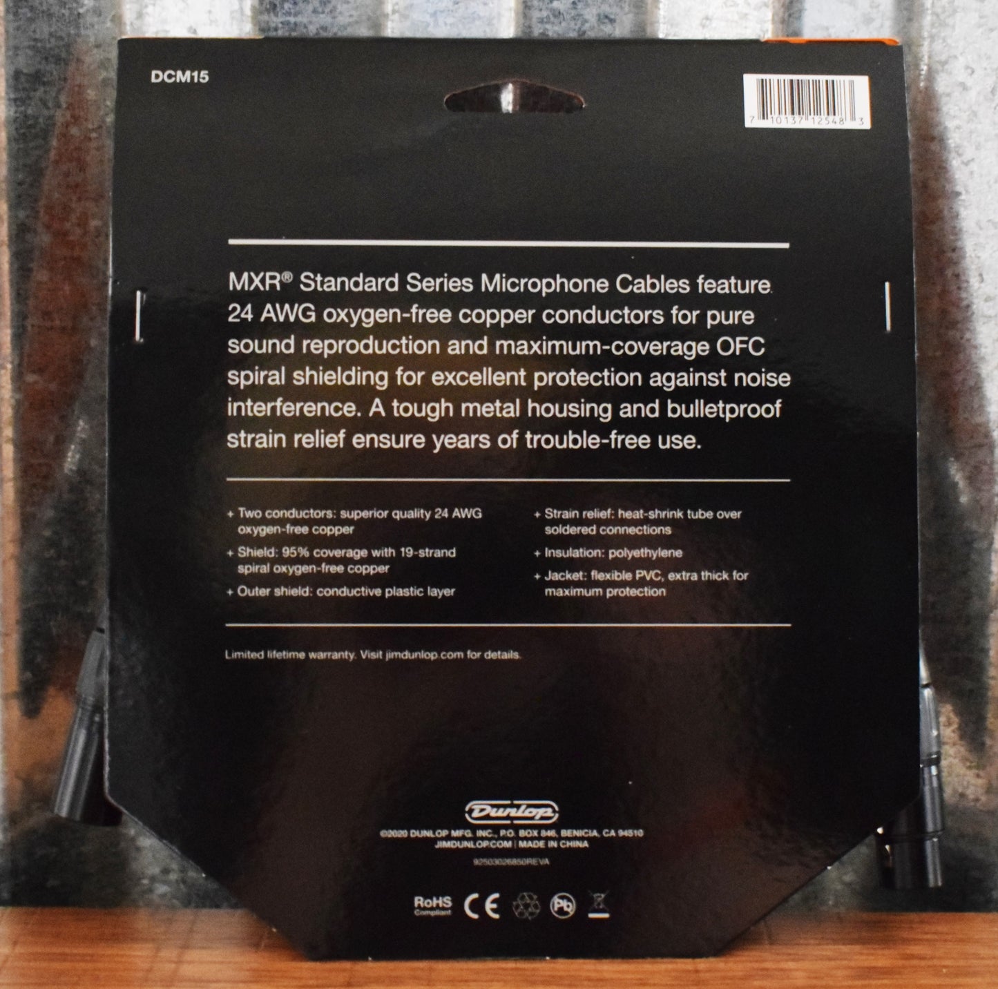 Dunlop MXR DCM15 15' XLR Microphone Cable
