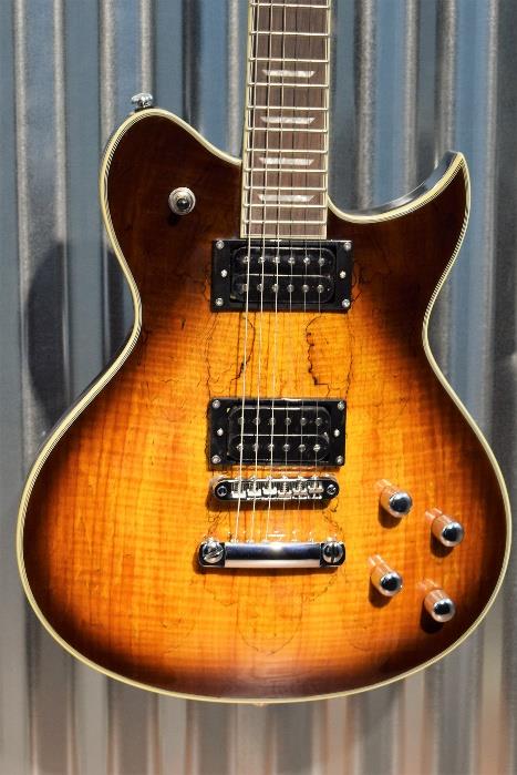 Washburn WIDLXSPLTD Spalted Maple Idol LE Guitar Tobacco Sunburst & Bag #0203