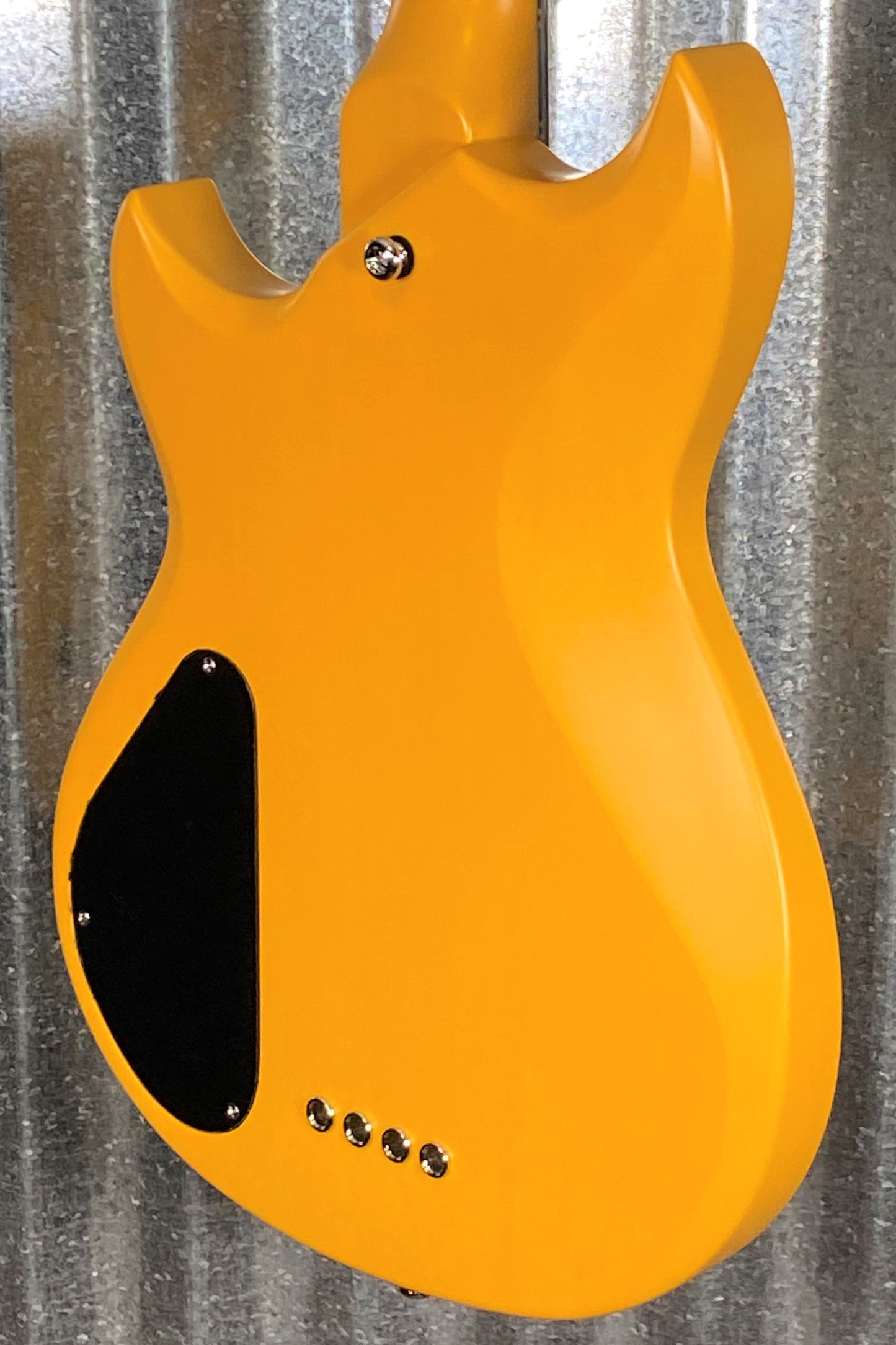 Reverend Guitars Mike Watt Signature Wattplower Satin Yellow 4 String Short Scale Bass & Case Blem #0829