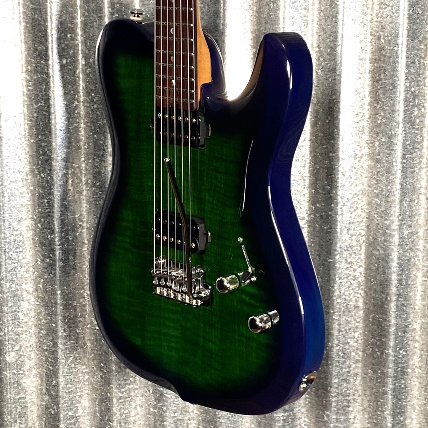 Musi Virgo Fusion Telecaster HH Deluxe Tremolo Greenburst Guitar #0950 Used
