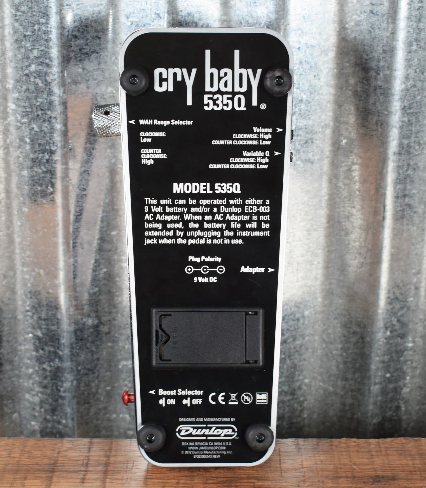 Dunlop 535Q-C Cry Baby Multi Wah Chrome Guitar Effect Pedal B Stock
