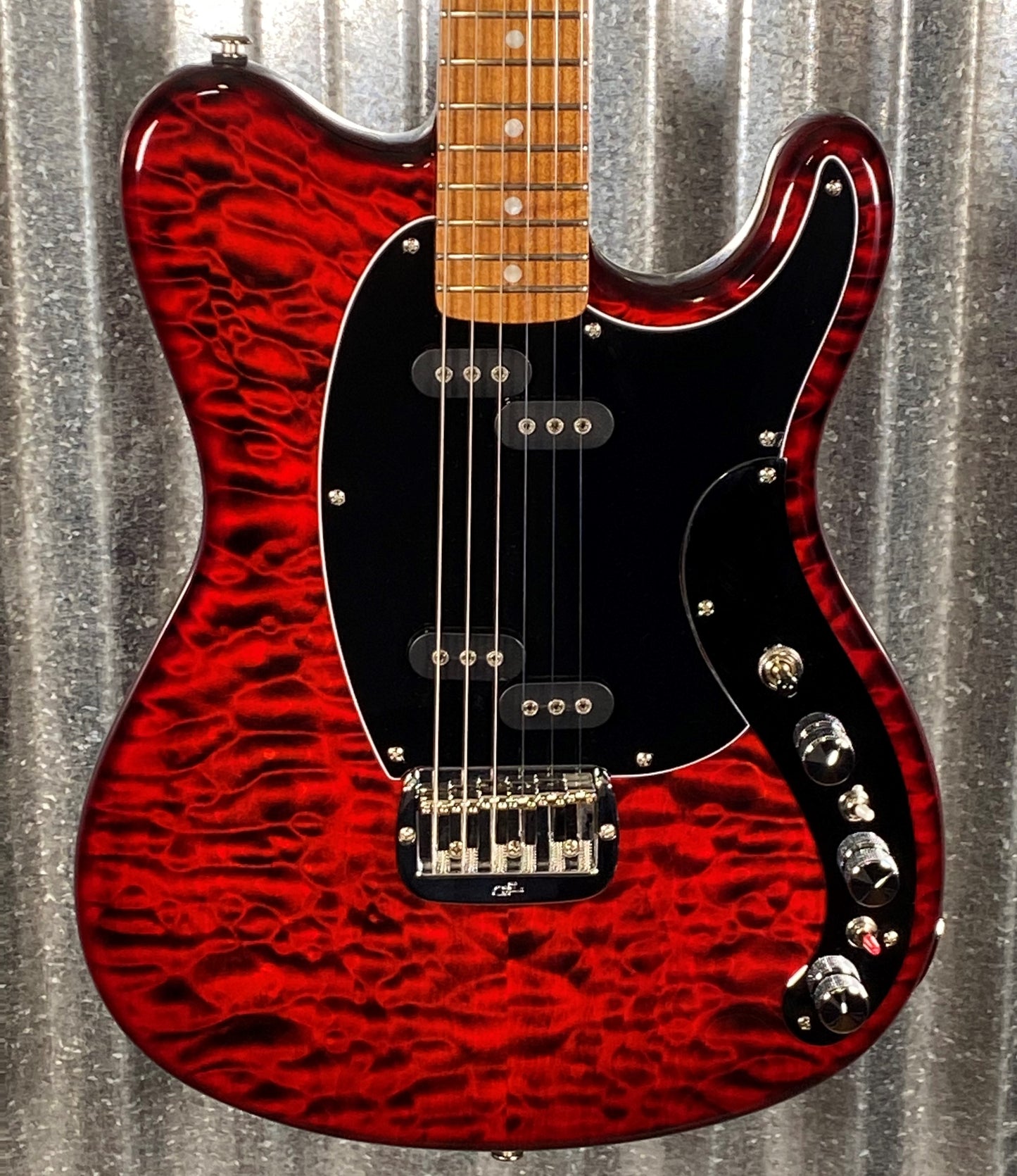 G&L USA Custom Shop CLF Research Espada 40th Anniversary Quilt Top Ruby Gem Guitar & Case #9008 Used