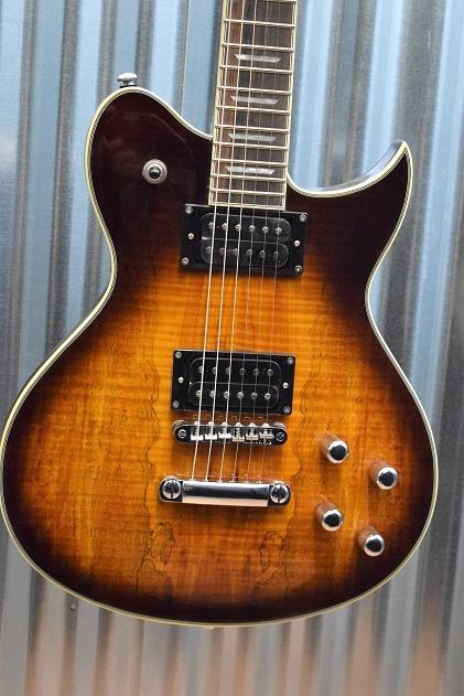 Washburn WIDLXSPLTD Spalted Maple Idol LE Guitar Tobacco Sunburst & Case #0204