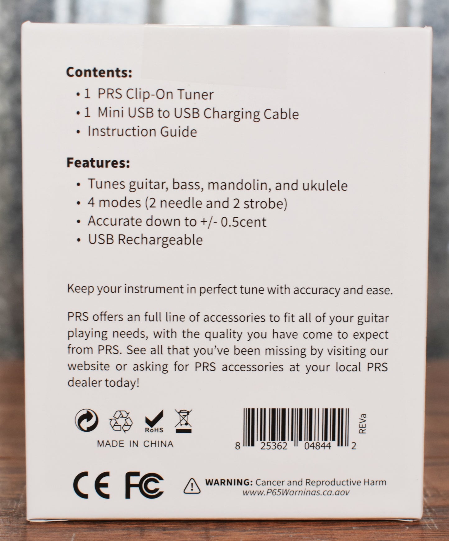 PRS Paul Reed Smith Clip On Headstock Guitar Bass Ukulele Chromatic Tuner