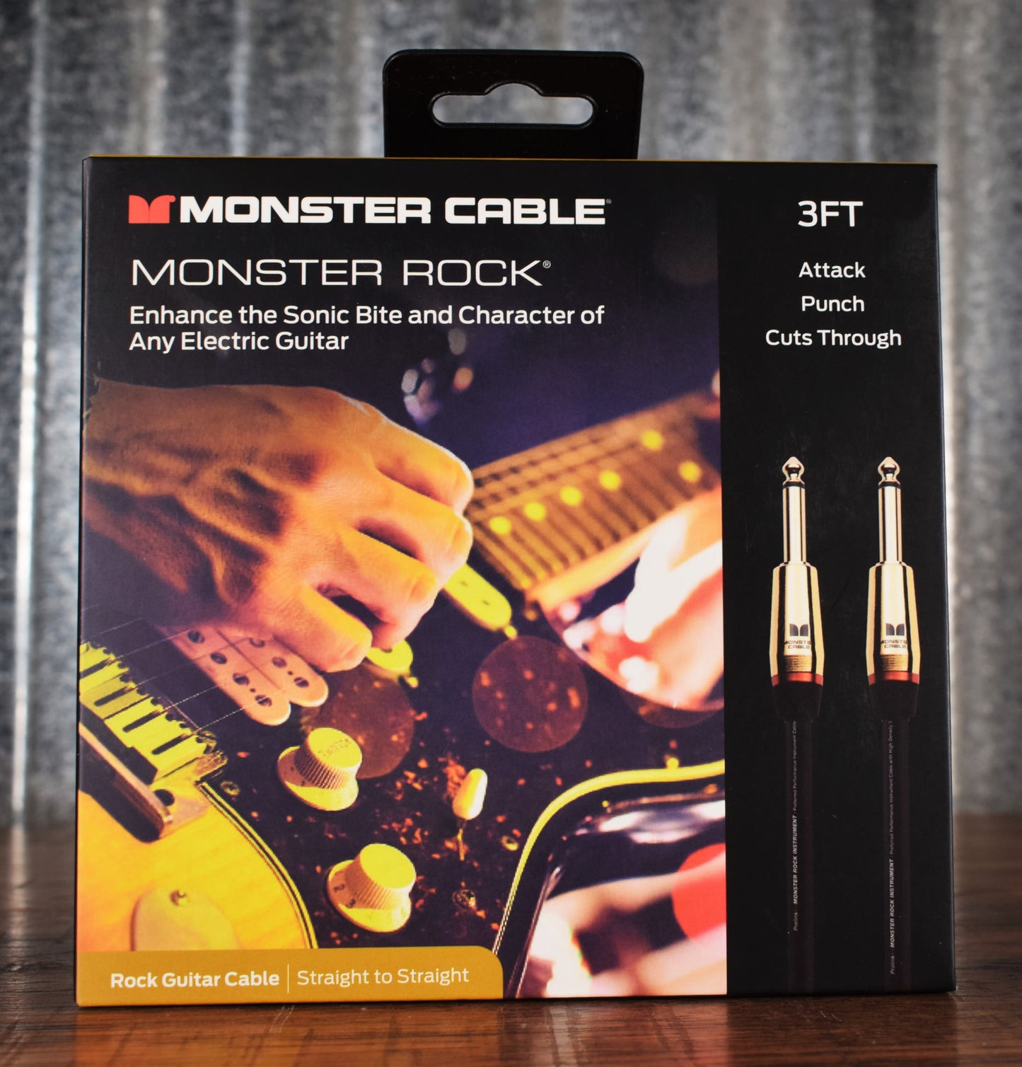 Monster Prolink Rock 1/4" Instrument Cable 3 ft Straight-Straight 600625-00