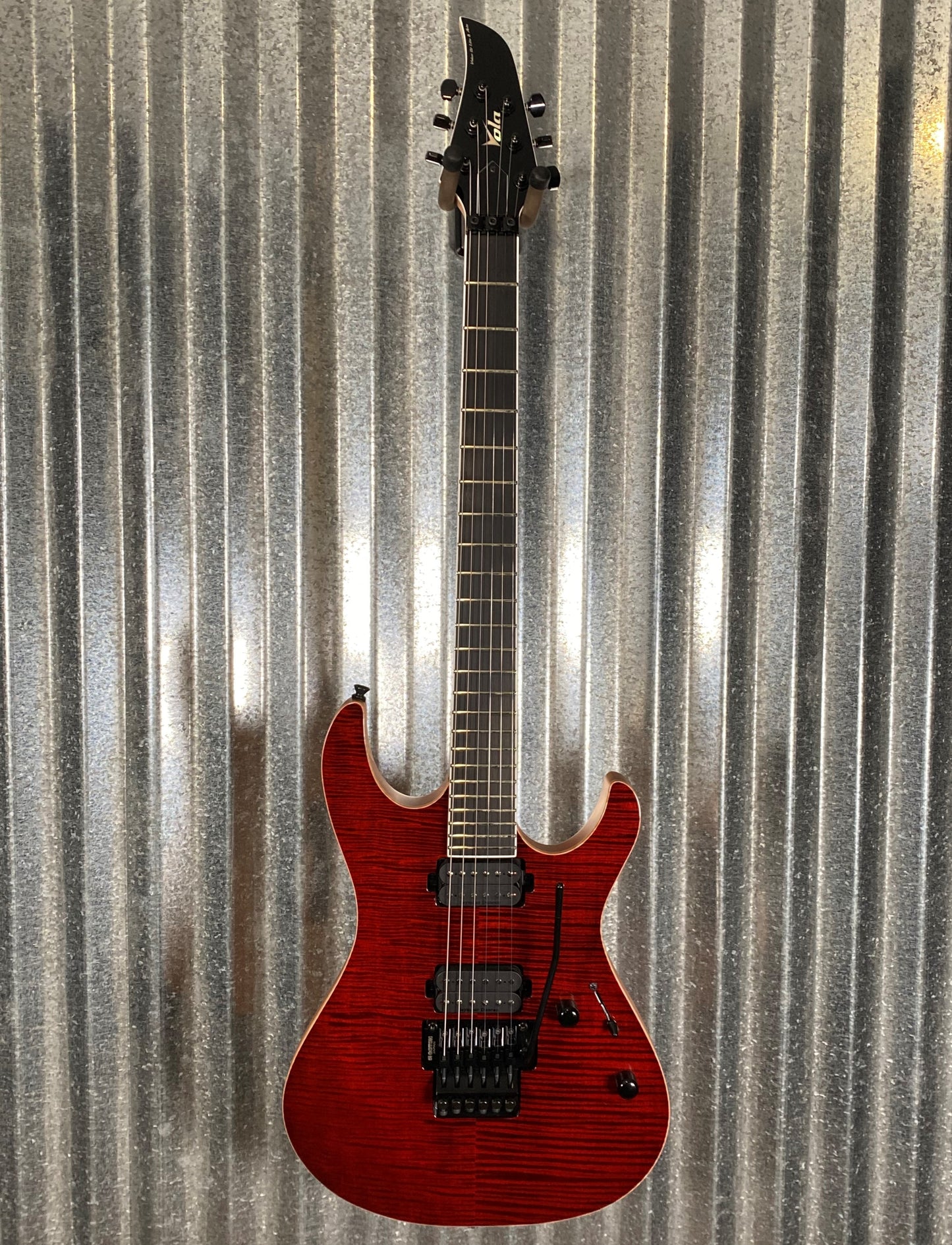 Vola Ares FR FM Tribal Red Gloss Guitar & Case #3711