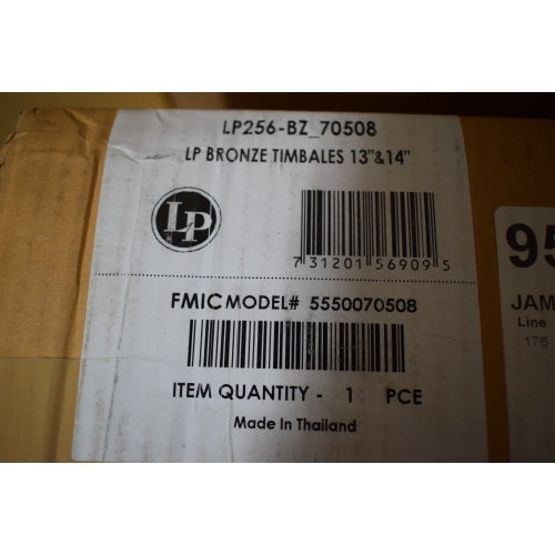 LP Latin Percussion Tito Puente 13" & 14" Bronze Timbales Set LP256-BZ