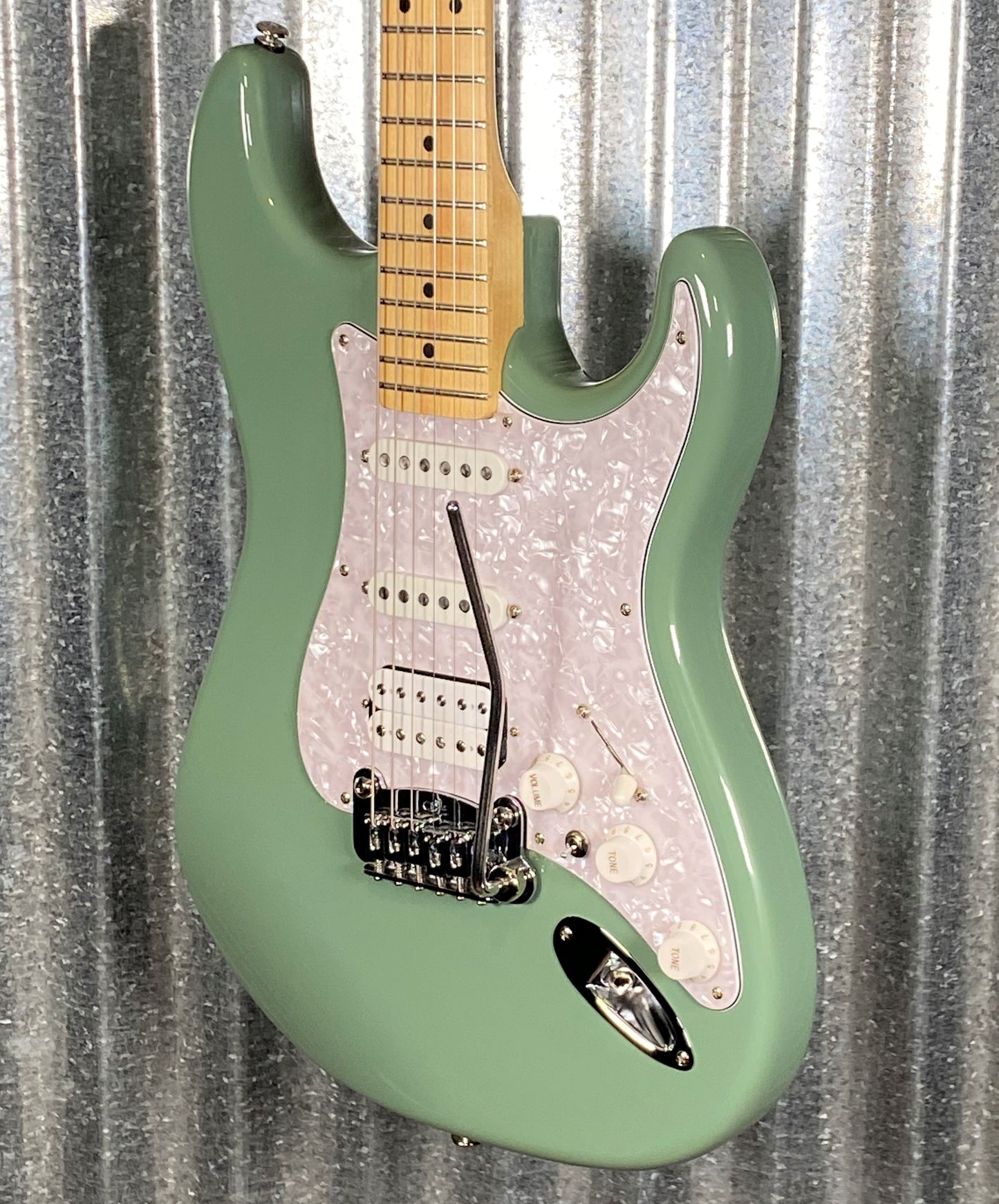 G&L USA 2021 Fullerton Deluxe Legacy HSS 2 Matcha Green Tea Electric Guitar & Bag #1080 Used