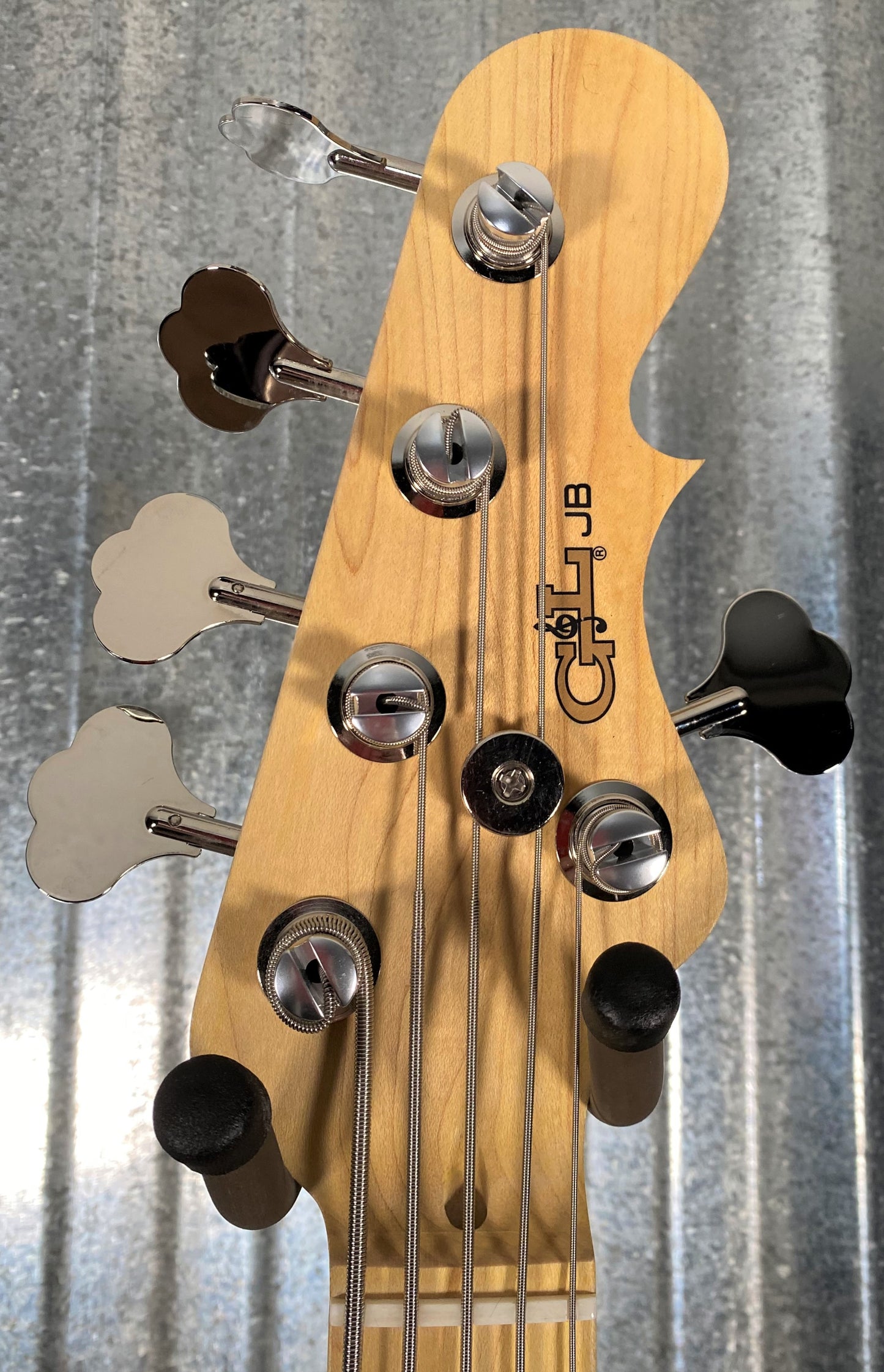G&L USA JB-5 Hugger Orange 5 String Jazz Bass Maple Satin Neck & Case #2132
