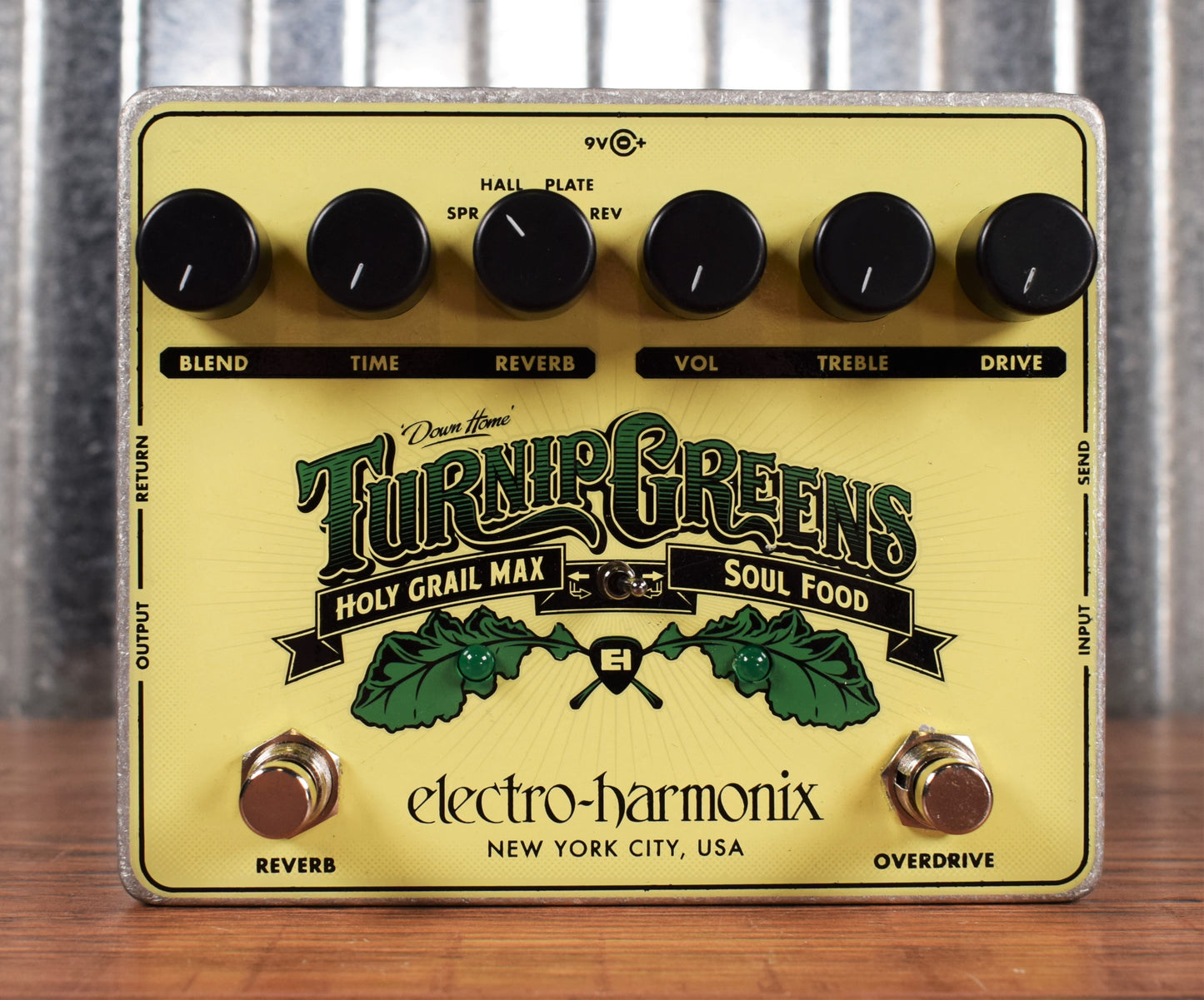 Electro-Harmonix EHX Turnip Greens Overdrive Reverb Guitar Effect Pedal