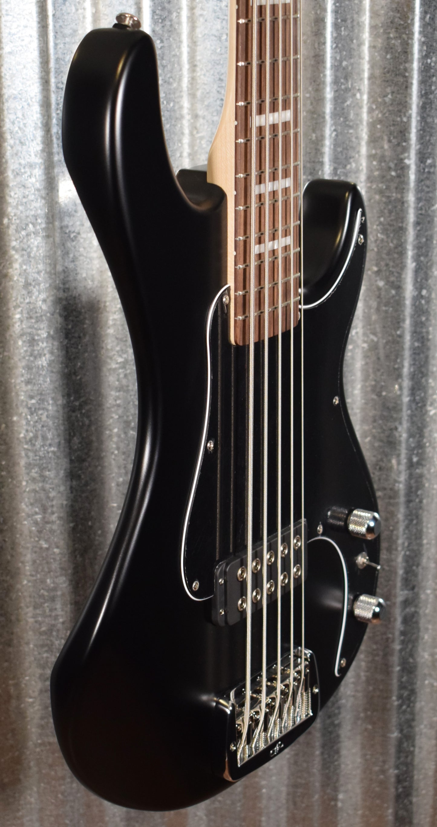 G&L USA Kiloton 5 Jet Black Frost 5 String Bass Rosewood Satin Neck & Case #7001
