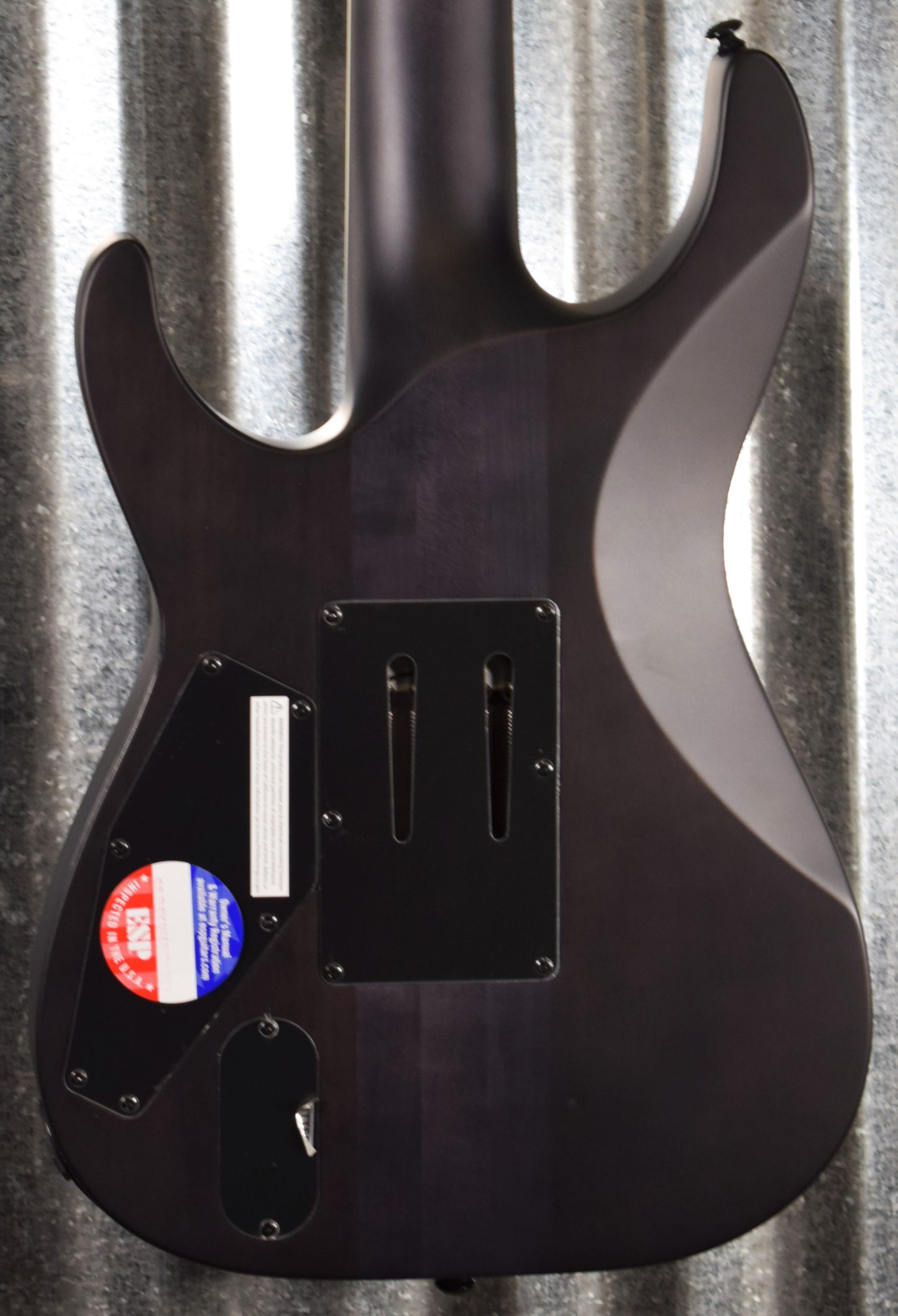 ESP LTD M-1007 Quilt See Thru Black Sunburst Satin Fishman 7 String Guitar LM1007QMSTBLKSB #0361 B Stock