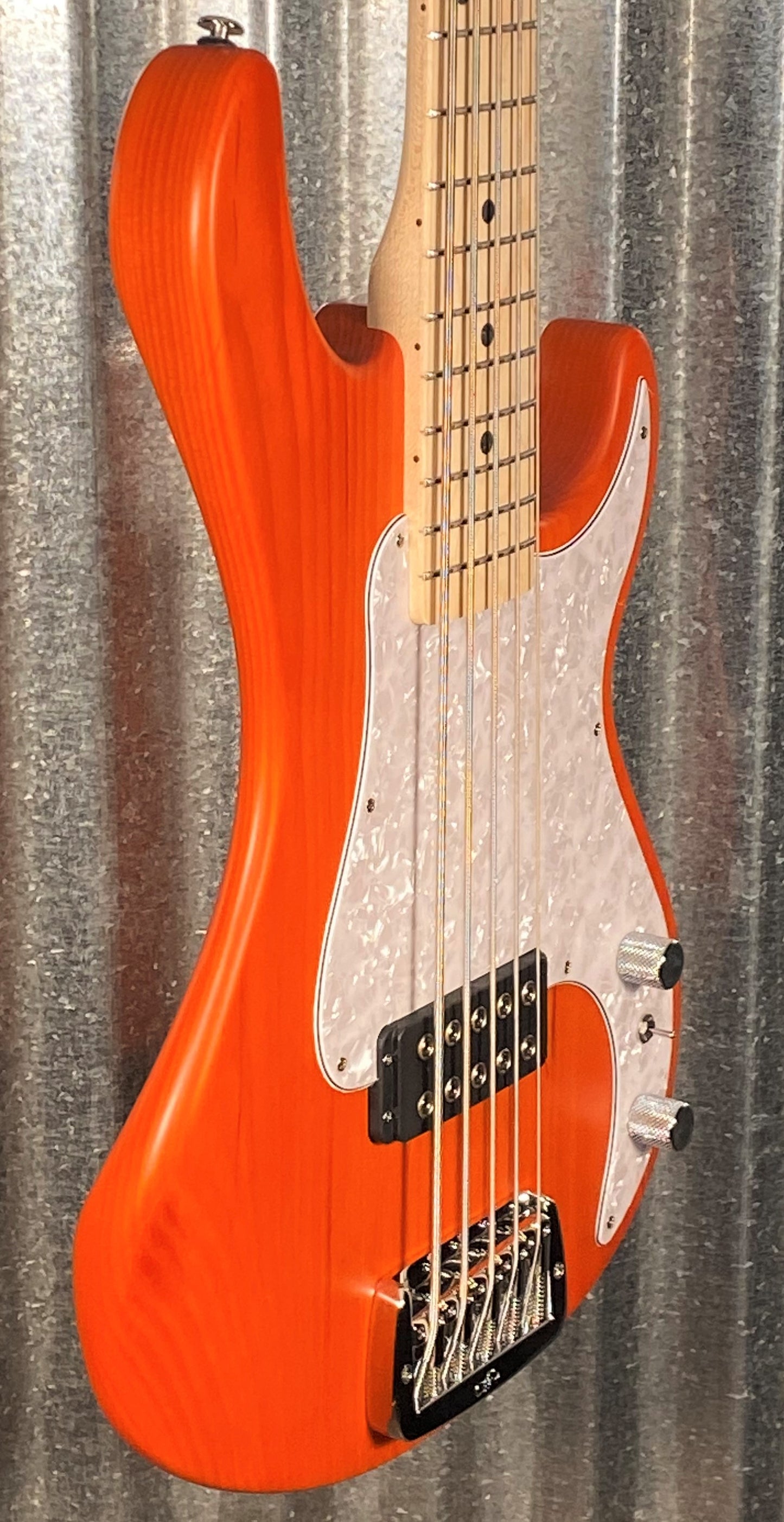 G&L USA Kiloton 5 Clear Orange Frost 5 String Bass & Case #2135