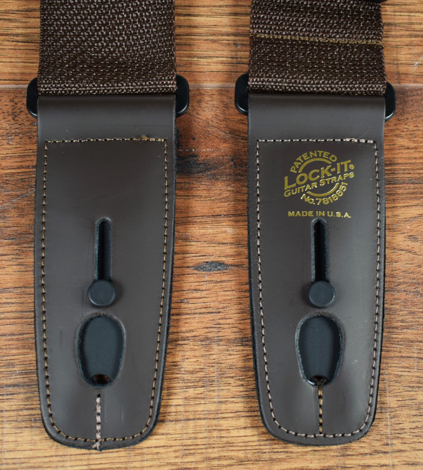 LOCK-IT Straps Polypro Series 2" Brown Poly Guitar Bass Strap 006 P2-BRN/BRN