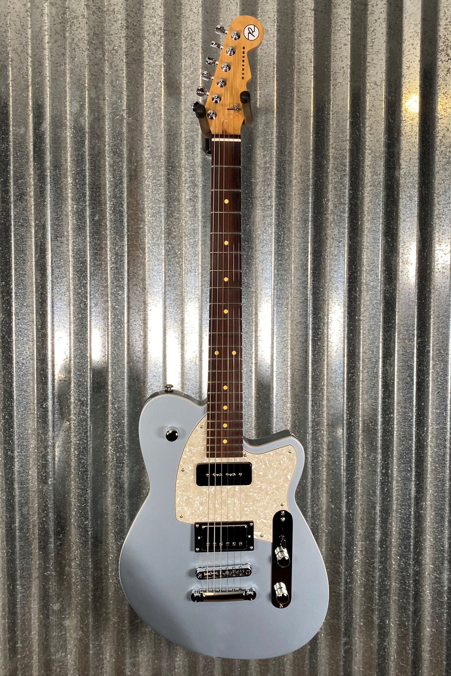 Reverend Double Agent OG Metallic Silver Freeze Guitar #1645 B Stock
