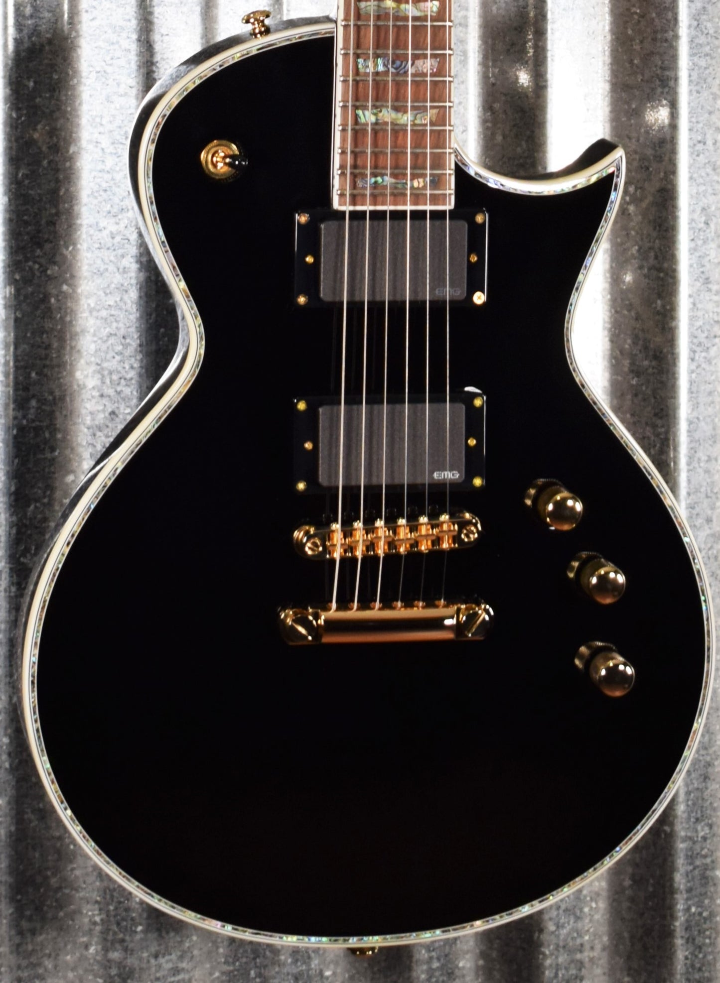 ESP LTD EC-1000 Gloss Black EMG Pickups Guitar LEC1000BLK #2170 Demo