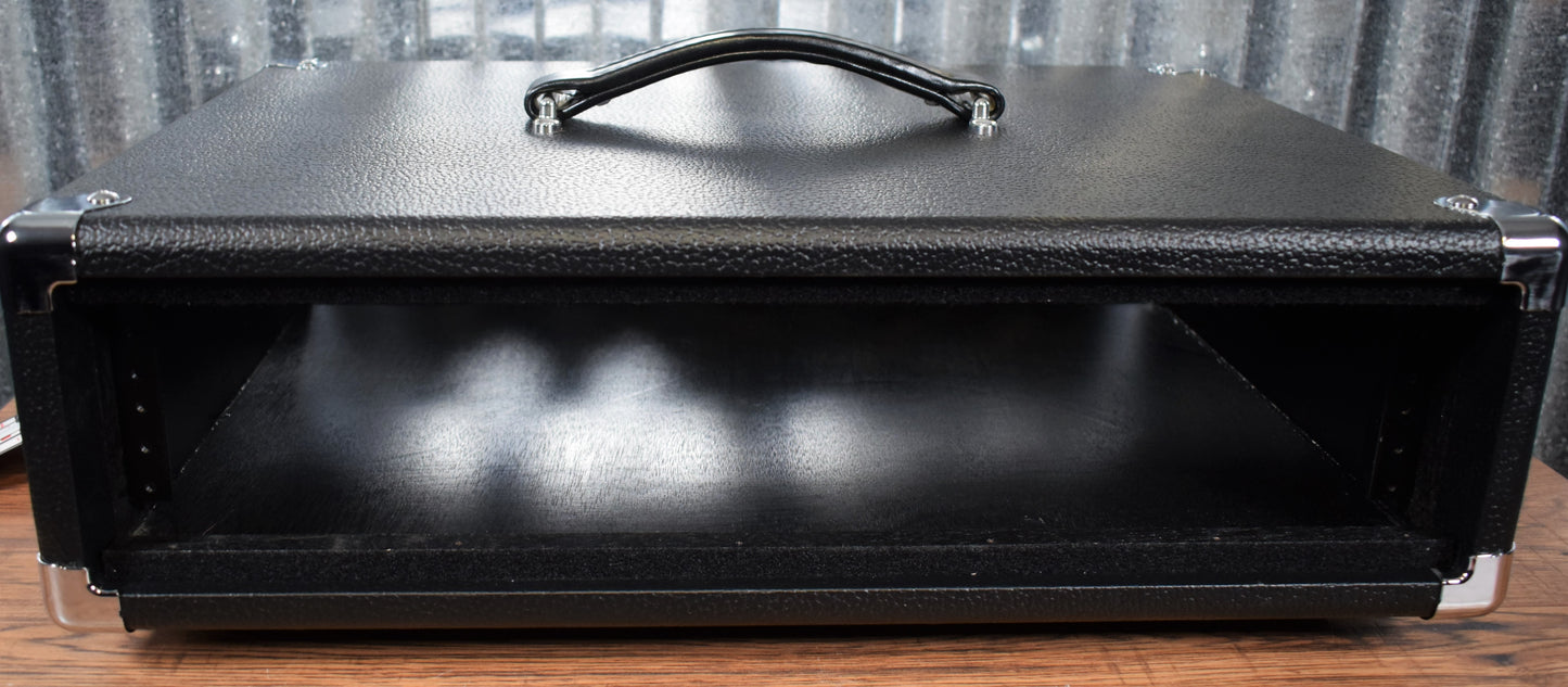 Gator Cases GR-RETRORACK-2BK 2 Space Guitar & Bass Amplifier/Effects Rack Case Black
