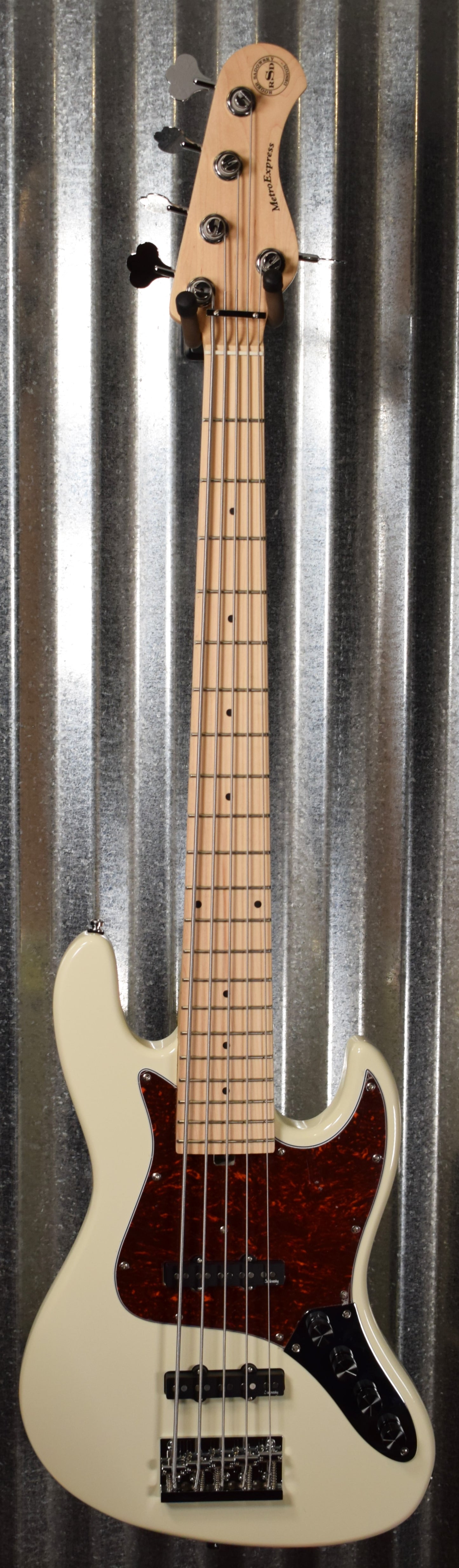 Sadowsky Design RSD Metro Express Vintage JJ 5 String Bass Olympic White & Bag B Stock #1220