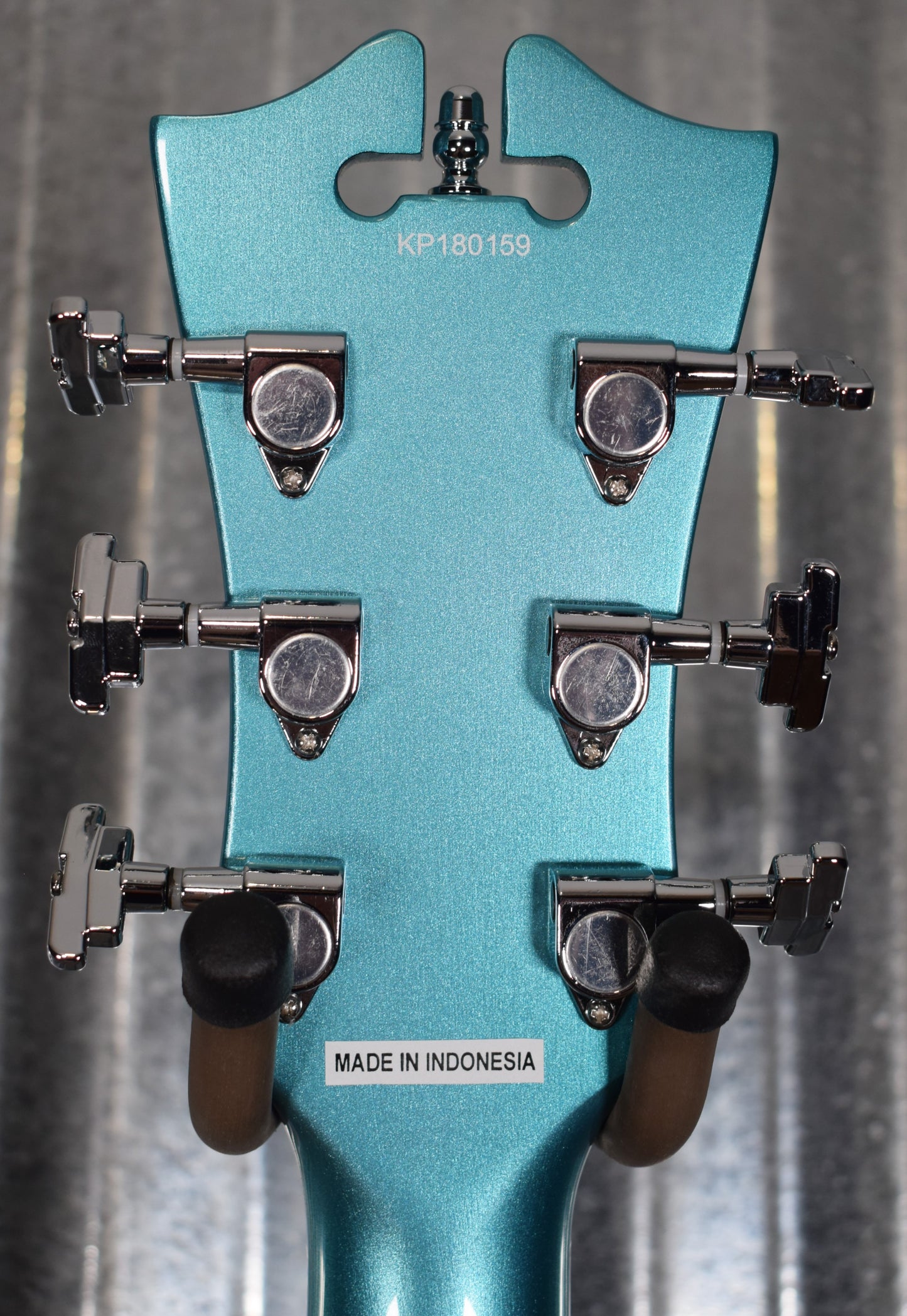D'Angelico Premier DC Double Cut Semi Hollow Stop Bar Ocean Turquoise Guitar & Bag #0159